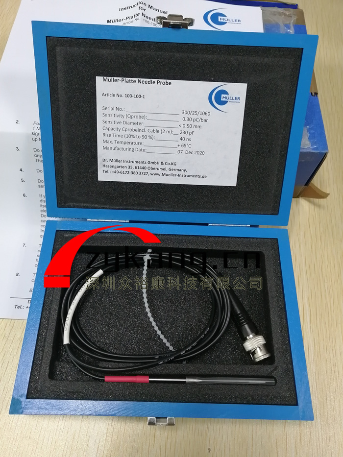 Müller-Platte针式水听器，冲击波测量压电水听器